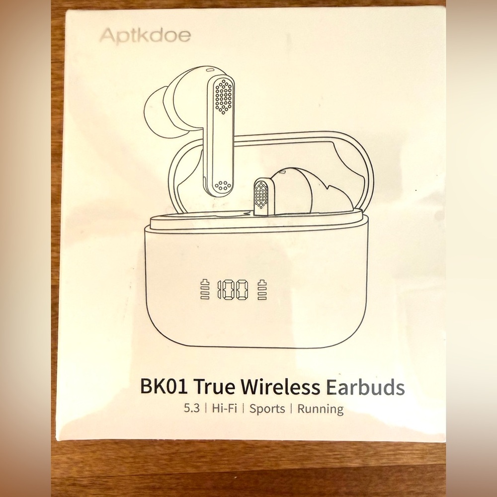 Aptkdoe BKO1 True Wireless Earbuds With Case New In Wrapped Box Bluetooth 5.3